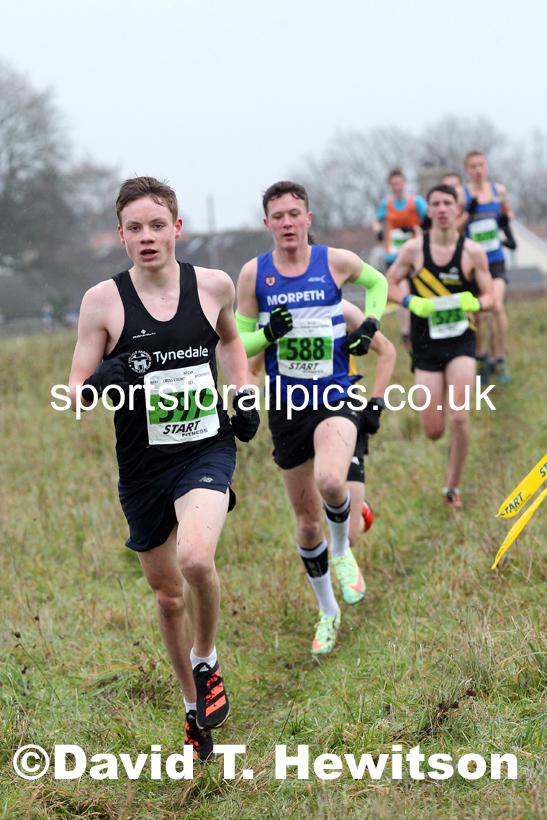 Mens under-20s, 2021 North Eastern Cross Country Championships, Sedgefield. Photo: David T. Hewitson/Sports for All Pics